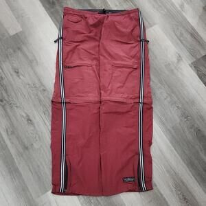 Vintage Y2K Baggy Hiking Outdoor Utility Skater Pants Belted Convertible 36x32